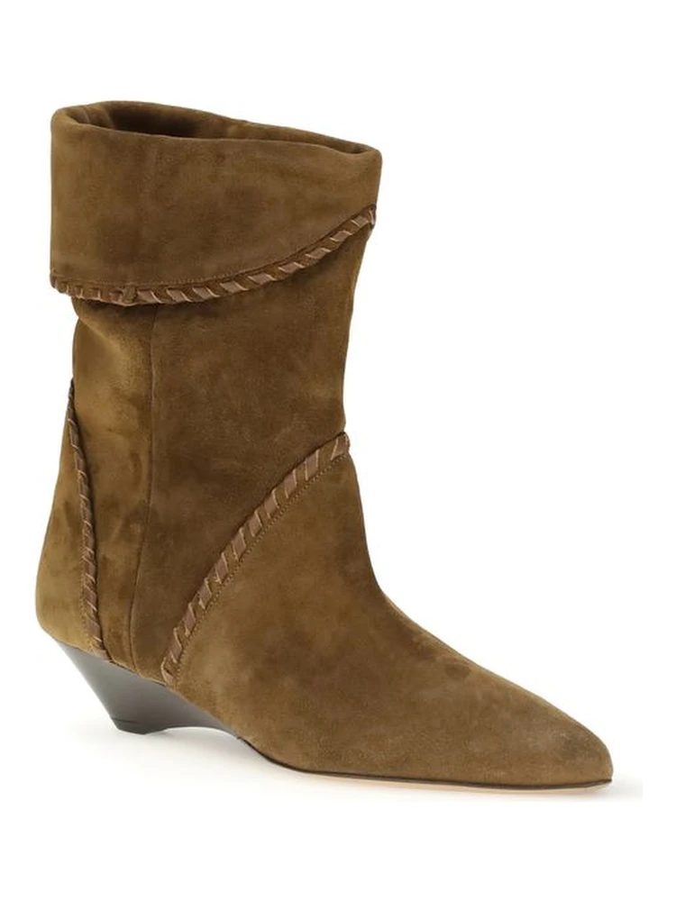 Brown Calf Leather Bos Taurus Flat Boots alternative