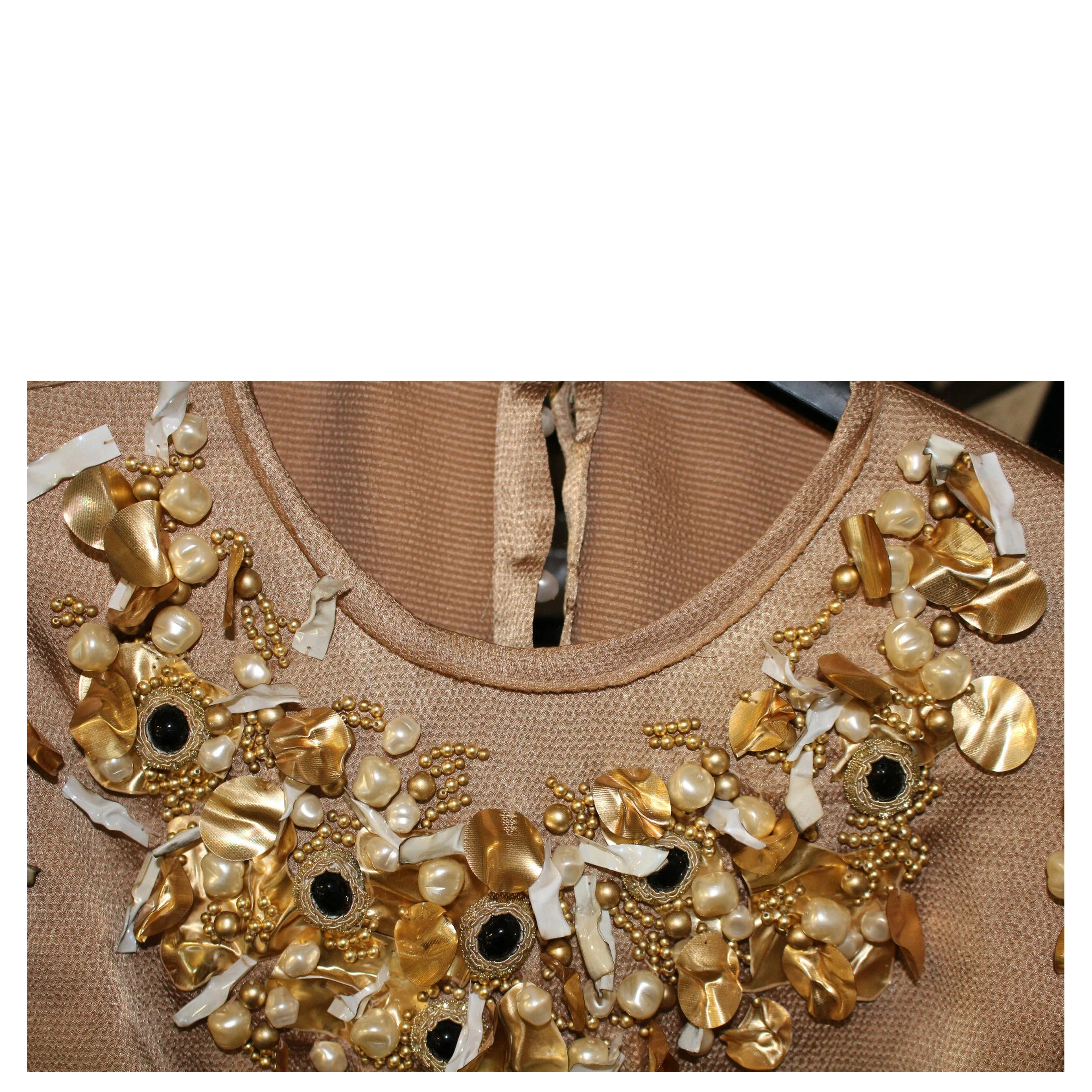 Gold SPECIAL Piece Runway Crystal Blouse