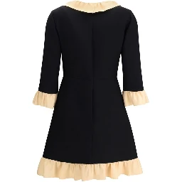 Black Fleece Wool Cocktail Dress