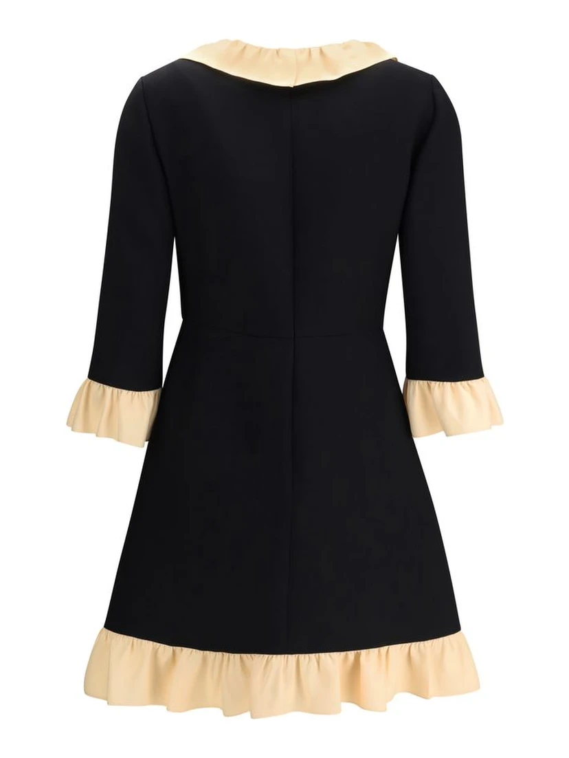 Black Fleece Wool Cocktail Dress