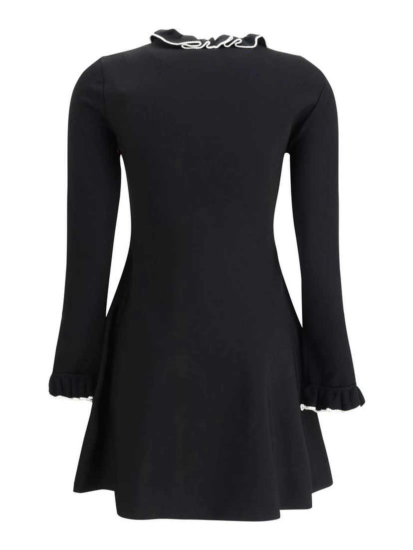 Black Viscose Casual Dress