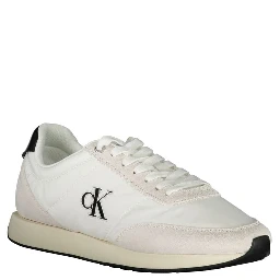 White Polyester Men Sneaker