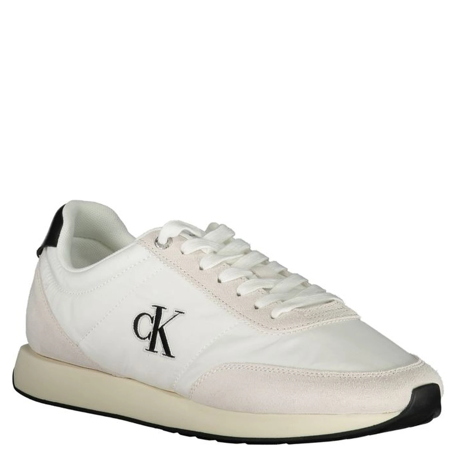 White Polyester Men Sneaker