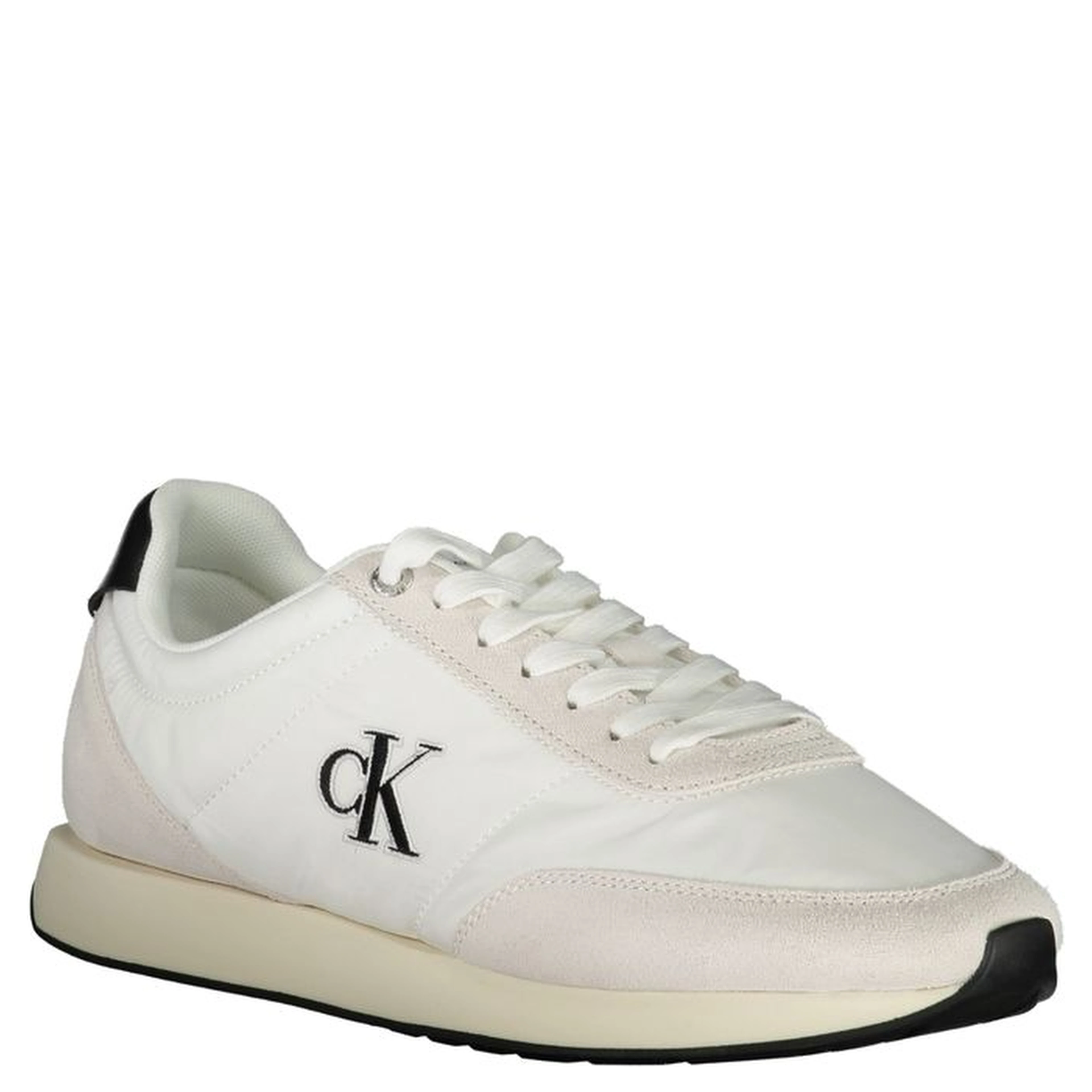 White Polyester Men Sneaker