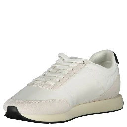 White Polyester Men Sneaker