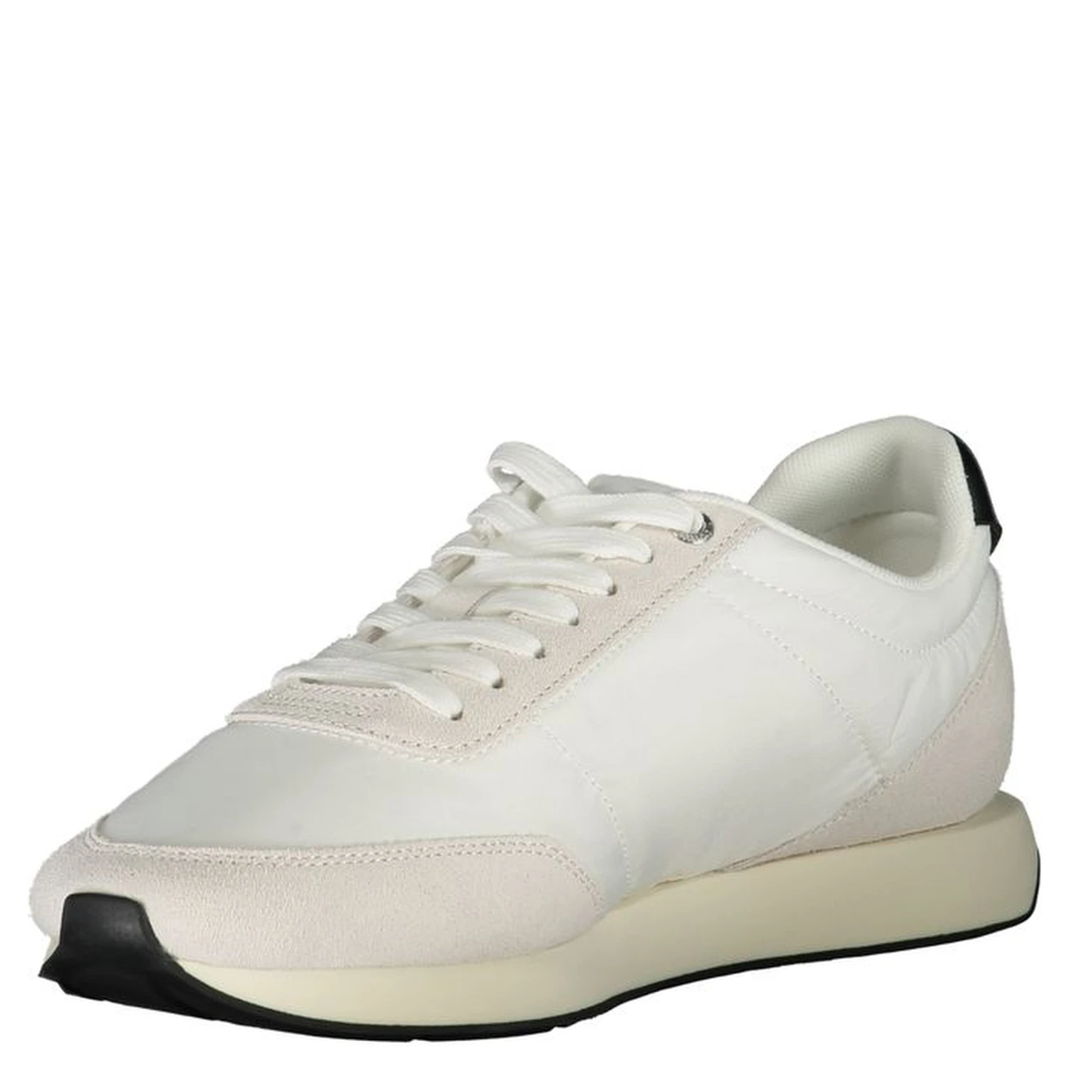 White Polyester Men Sneaker