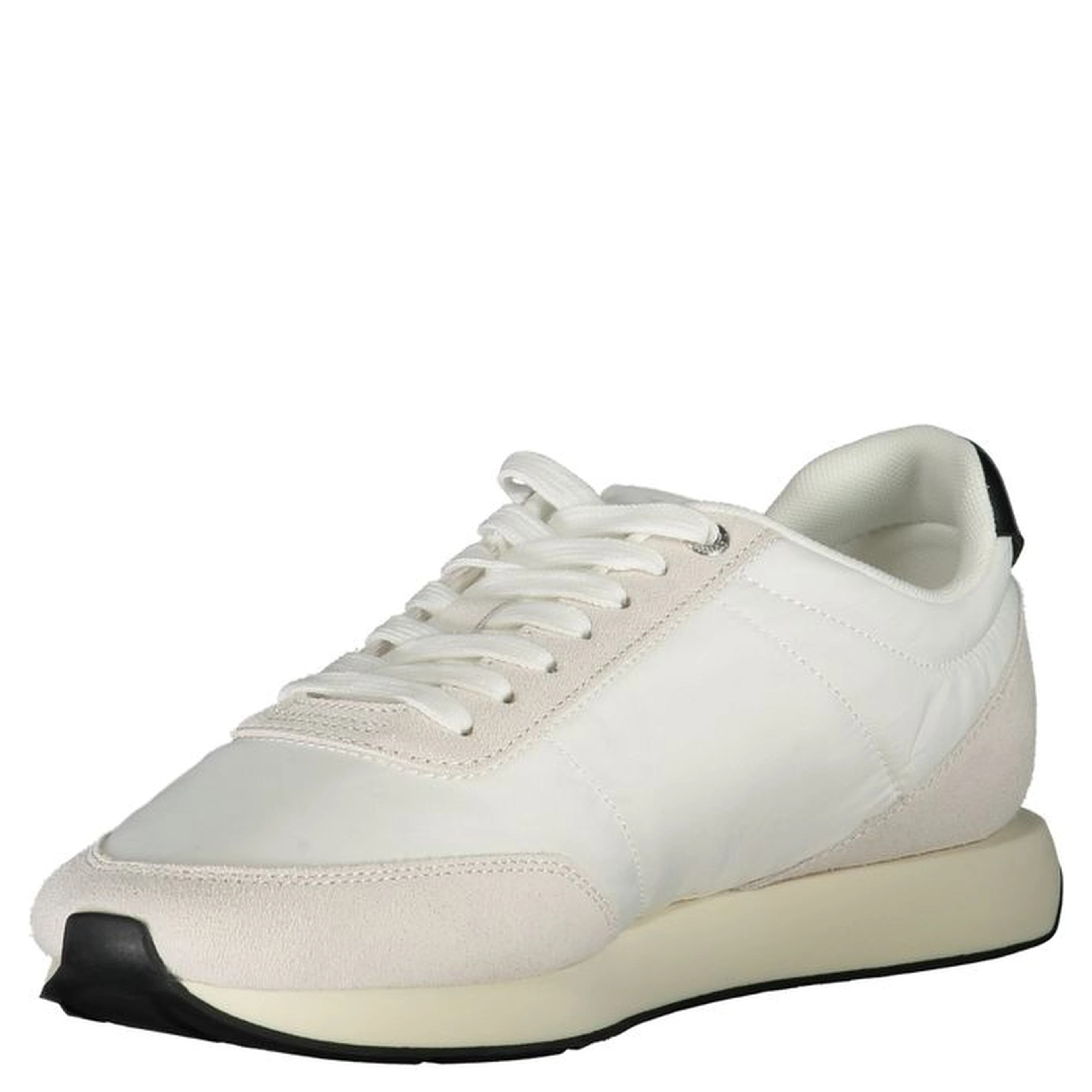 White Polyester Men Sneaker