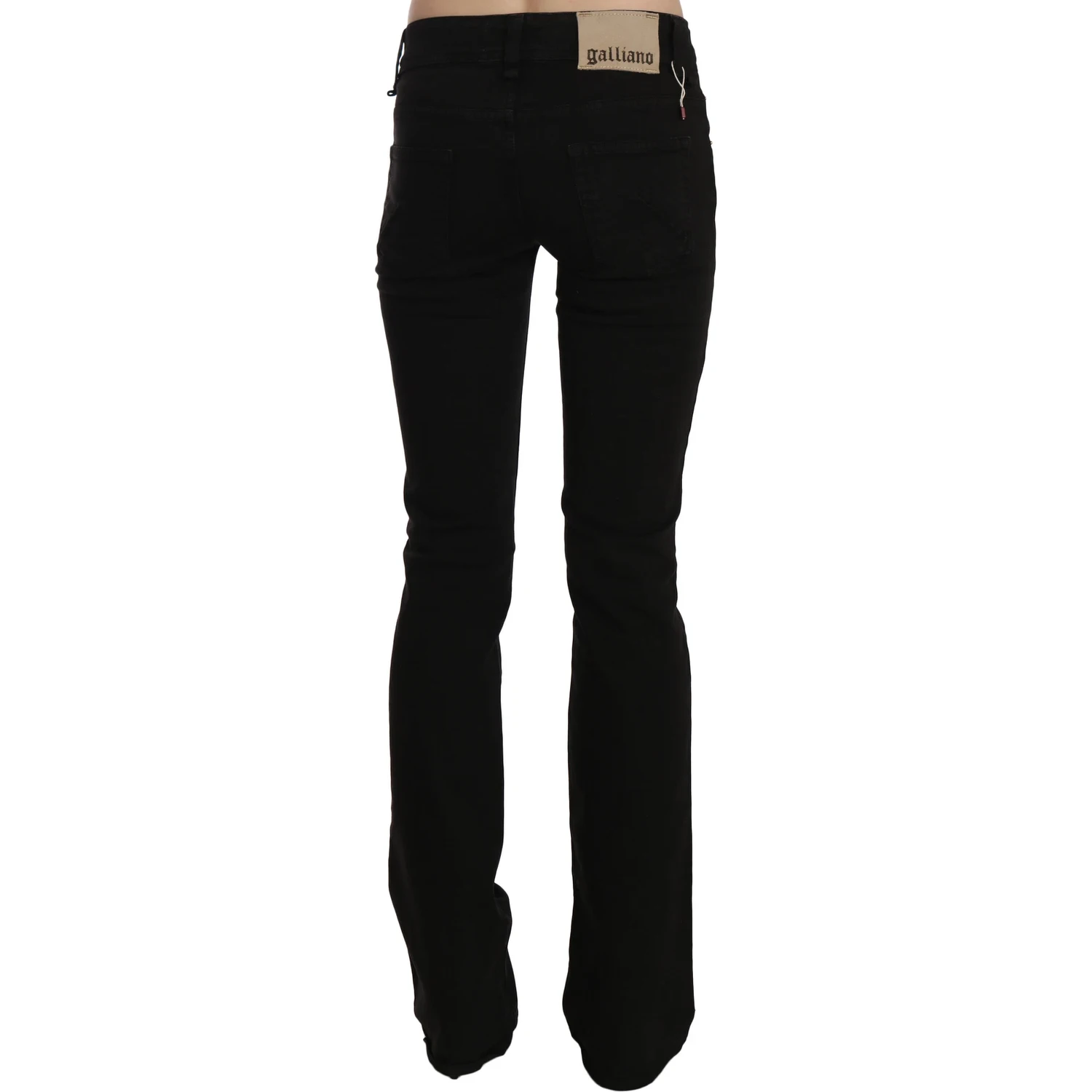 Black Low Waist Slim Leg Skinny Denim Casual Pants Jeans