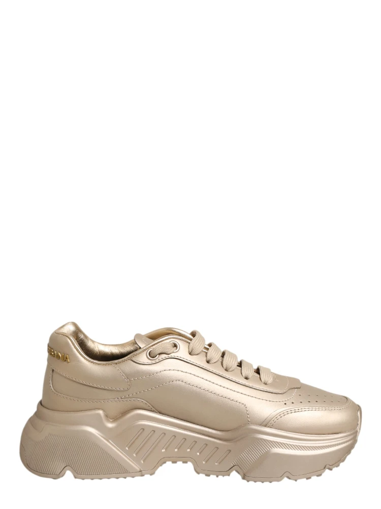 Gold Leather Daymaster Women Sneaker Shoes