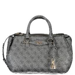 Black Polyethylene Women Handbag