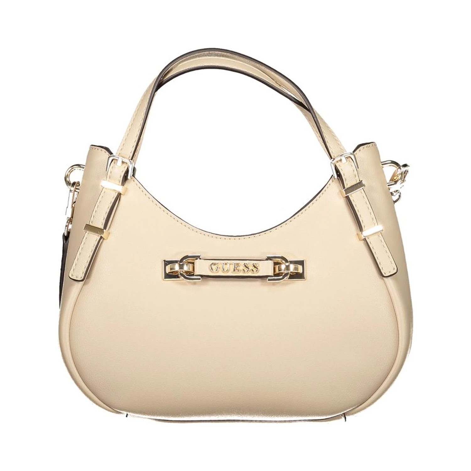 Beige Polyethylene Women Handbag