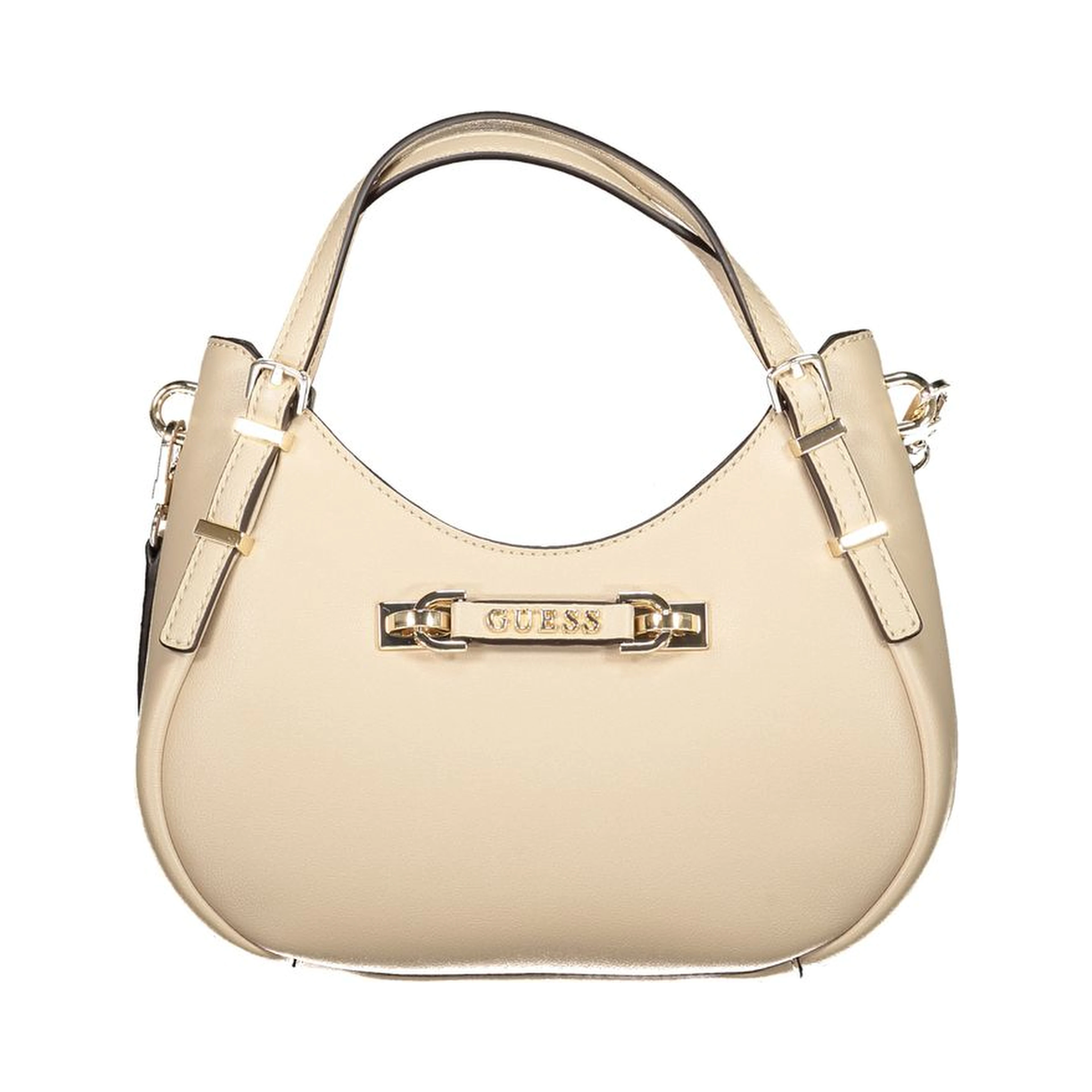 Beige Polyethylene Women Handbag