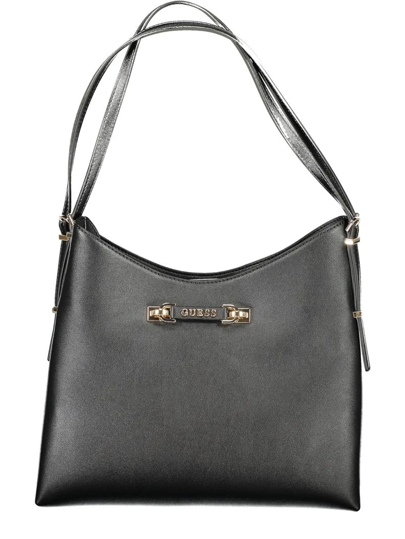 Black Polyethylene Women Handbag