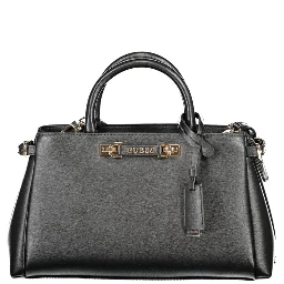 Black Polyethylene Women Handbag
