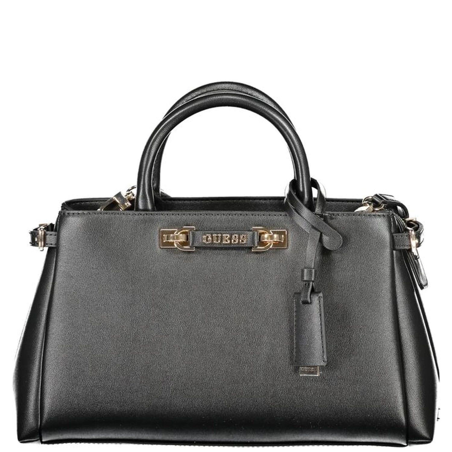 Black Polyethylene Women Handbag
