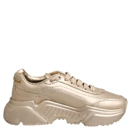 Gold Leather Daymaster Women Sneaker Shoes