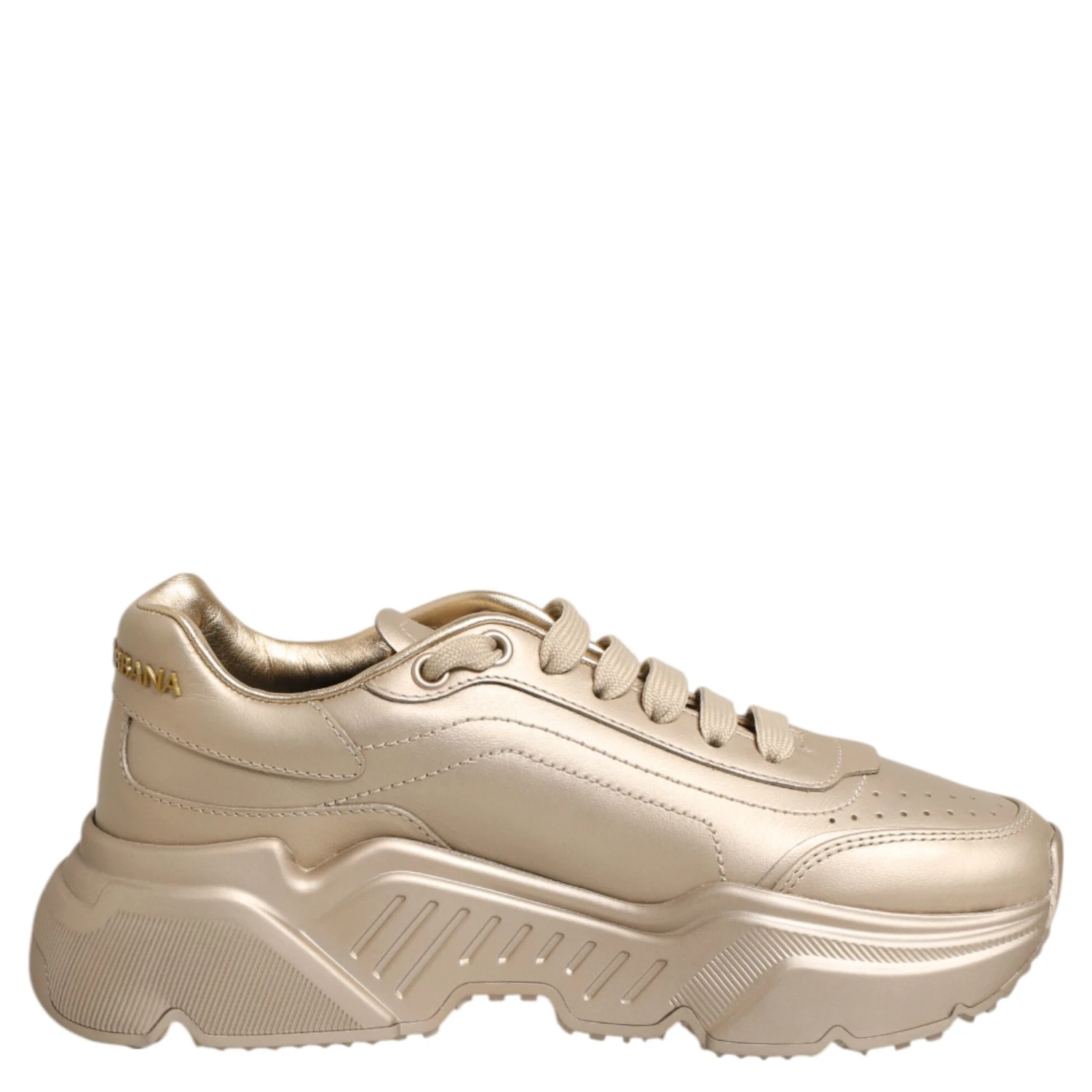 Gold Leather Daymaster Women Sneaker Shoes