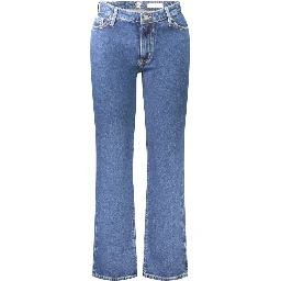 Blue Cotton Women Jeans