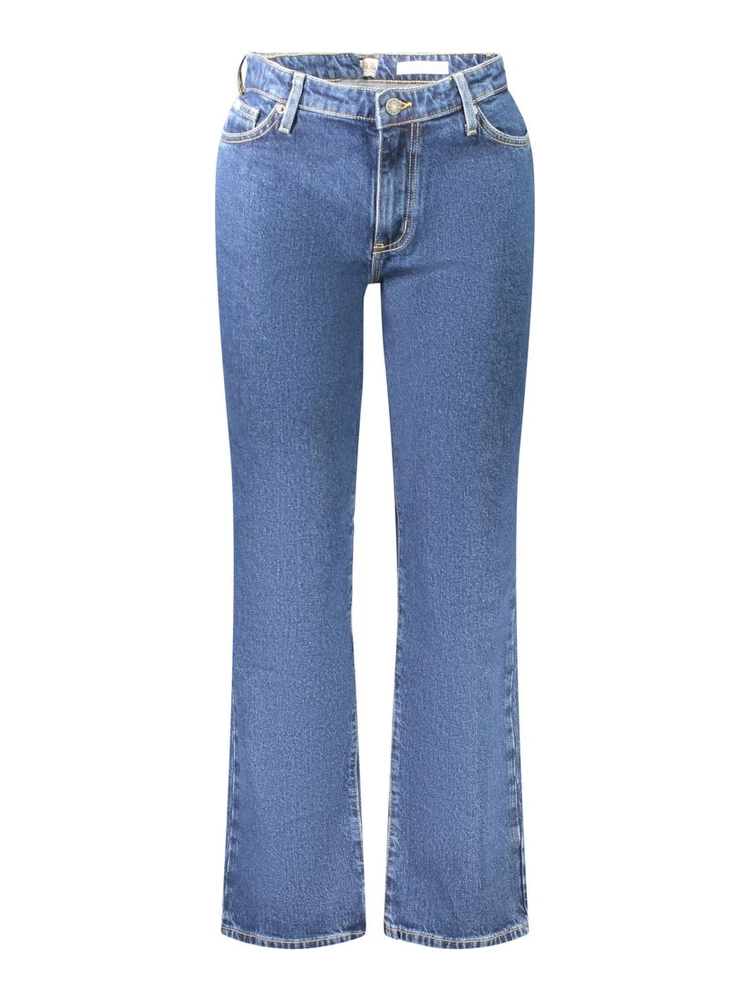 Blue Cotton Women Jeans