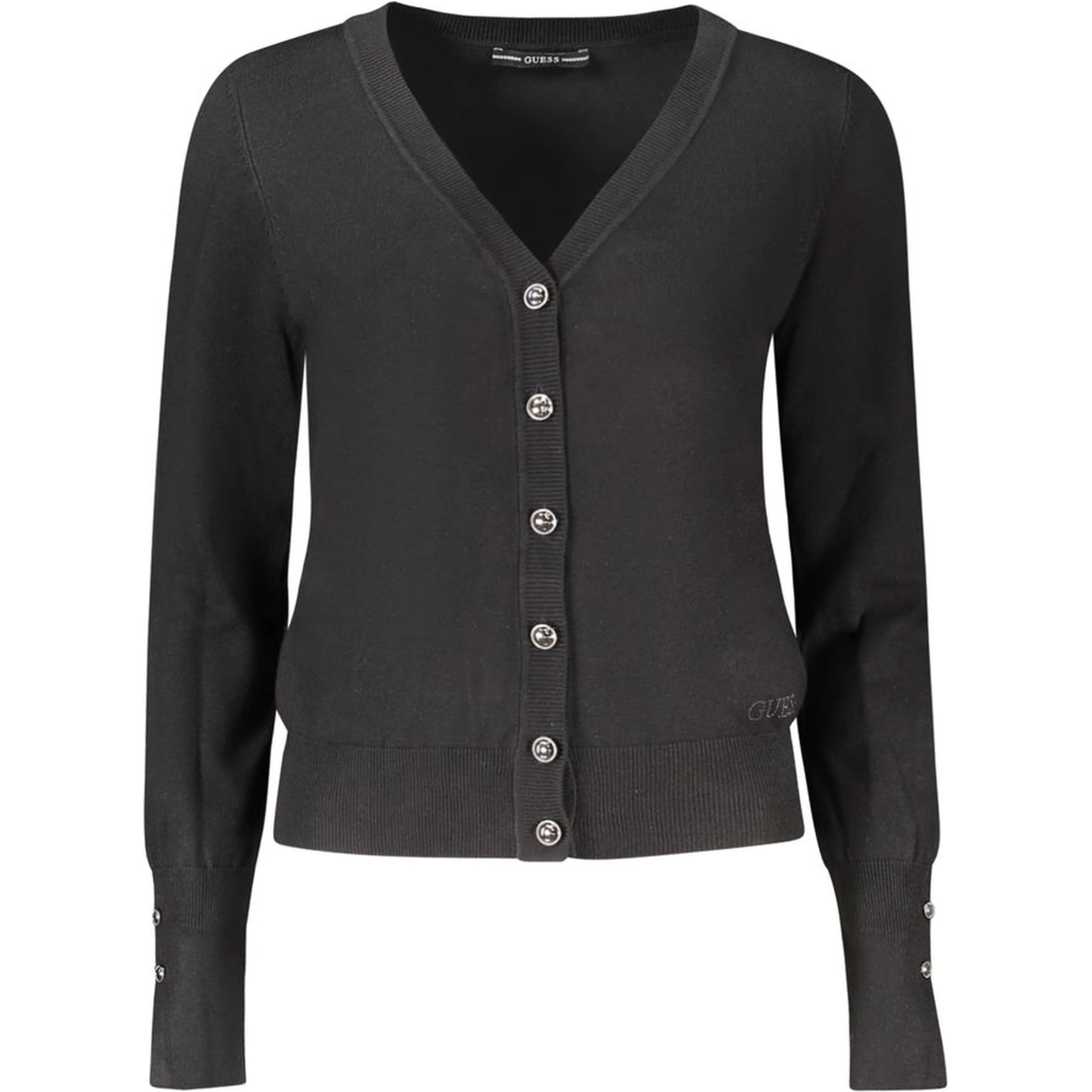 Black Viscose Women Cardigan