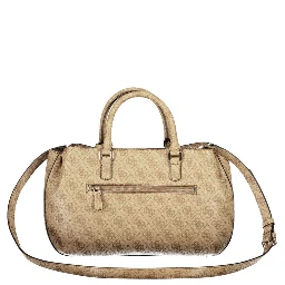 Beige Polyethylene Women Handbag