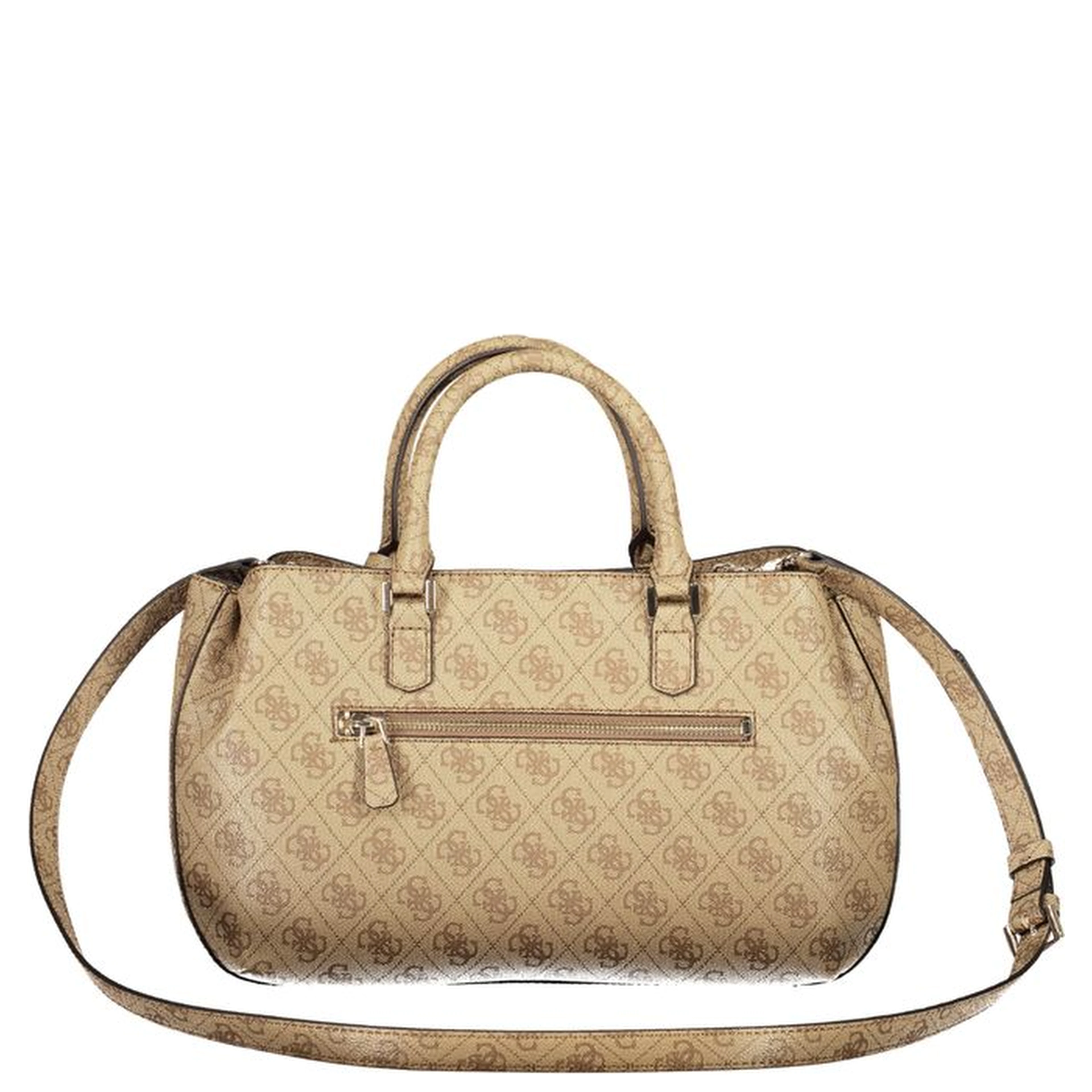 Beige Polyethylene Women Handbag