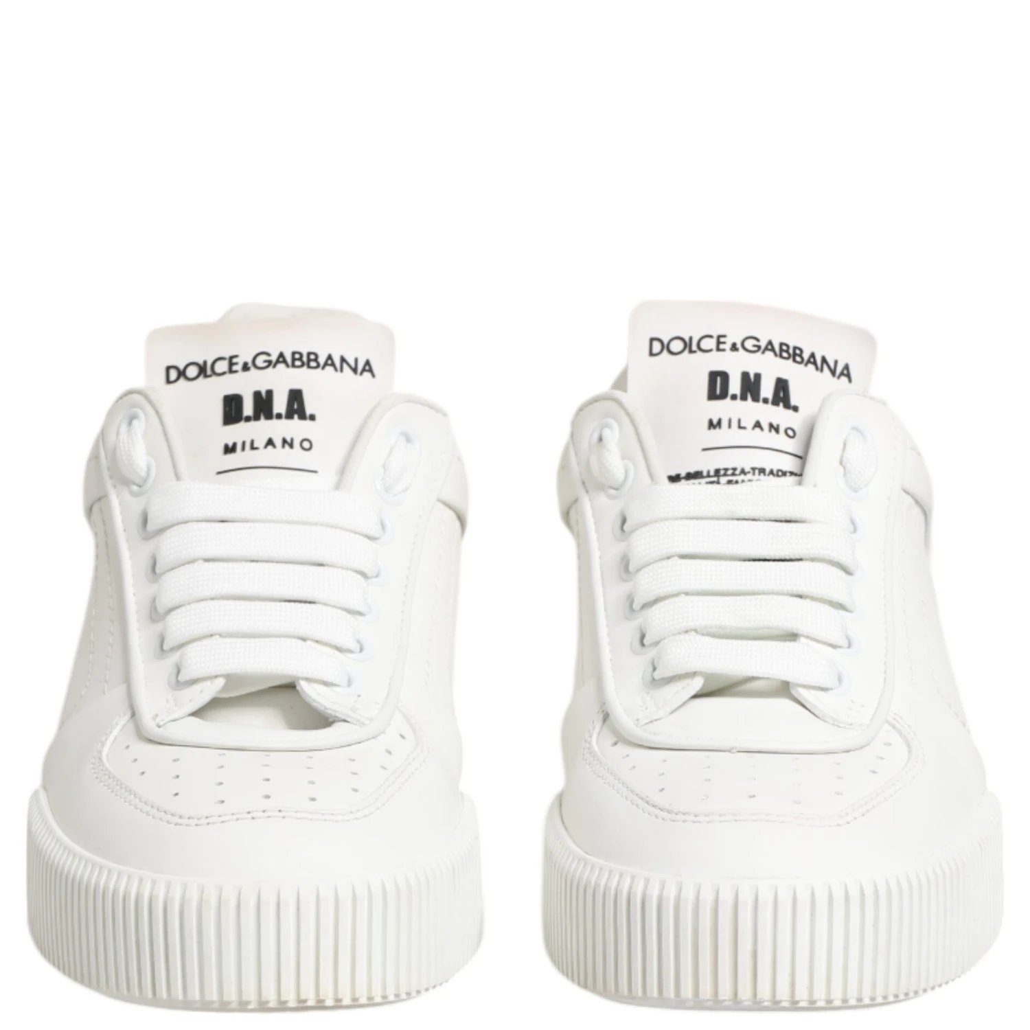 White Miami Leather Low Top Sneakers Shoes