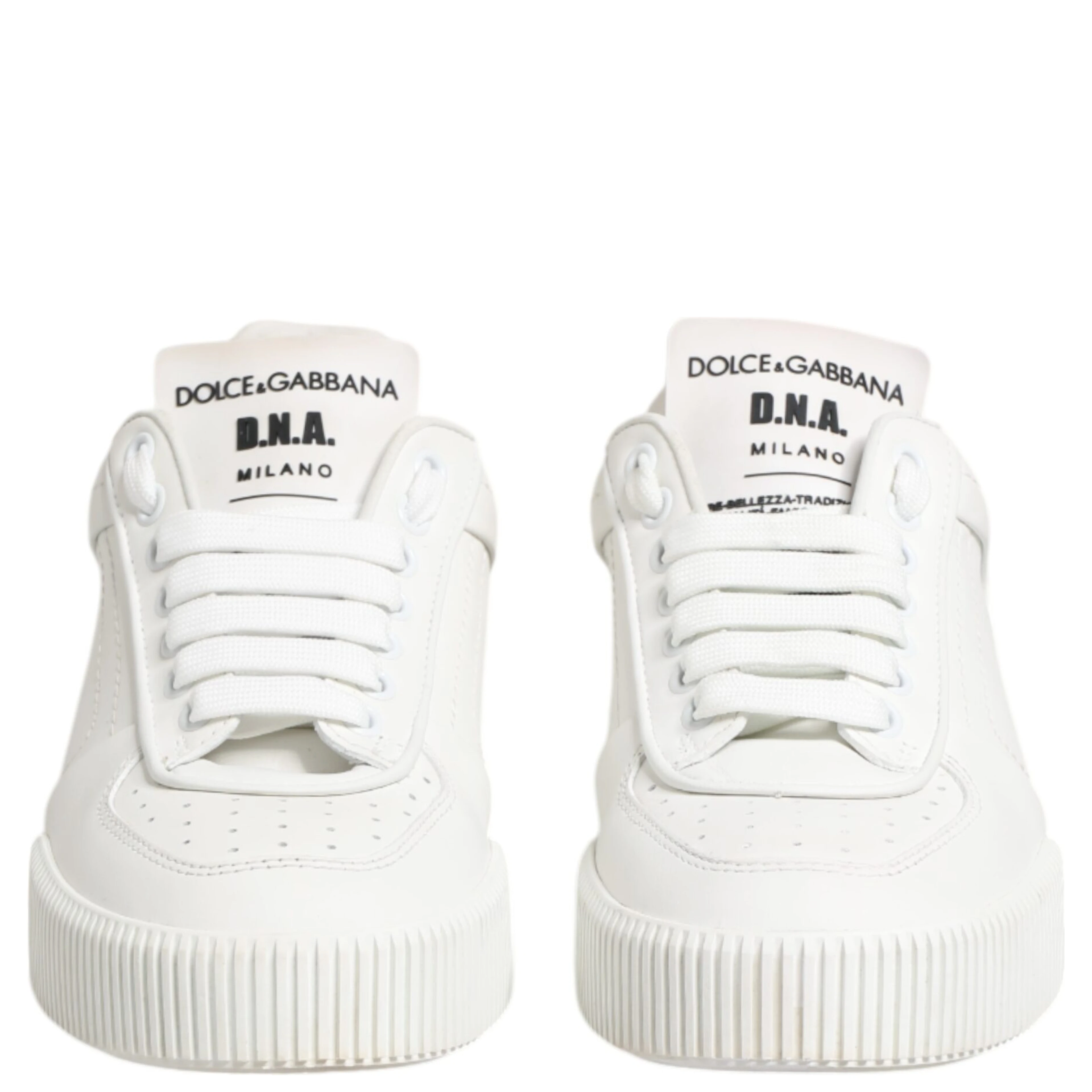 White Miami Leather Low Top Sneakers Shoes