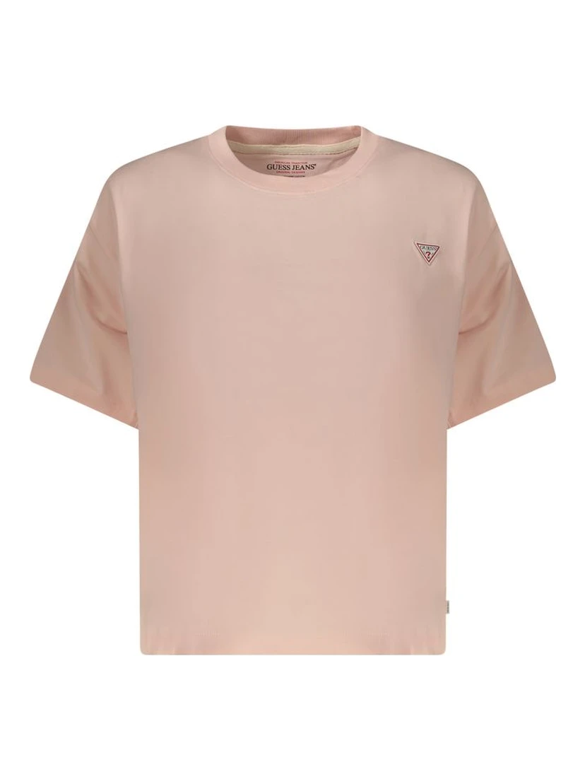 Pink Cotton Women T-Shirt