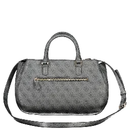 Black Polyethylene Women Handbag