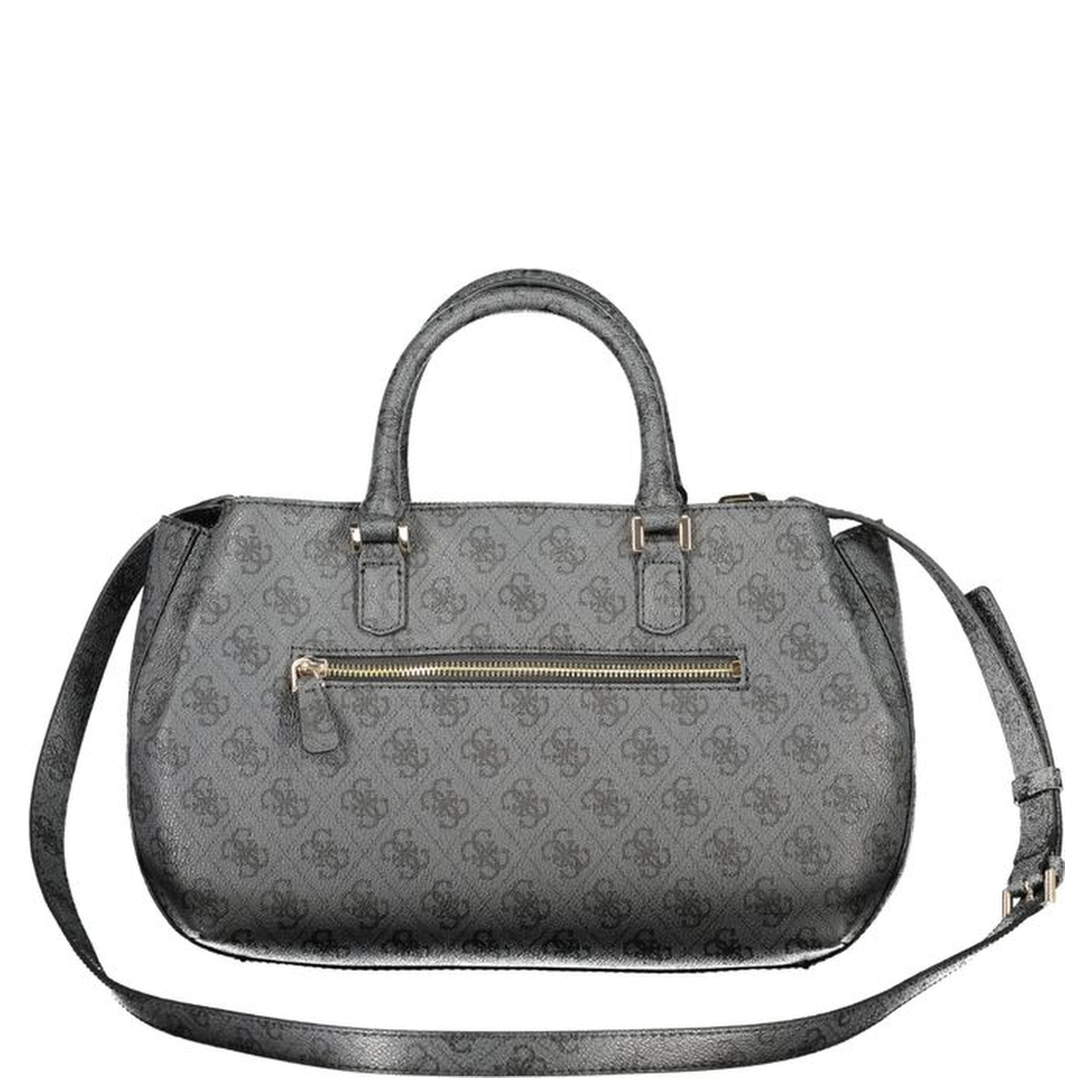 Black Polyethylene Women Handbag