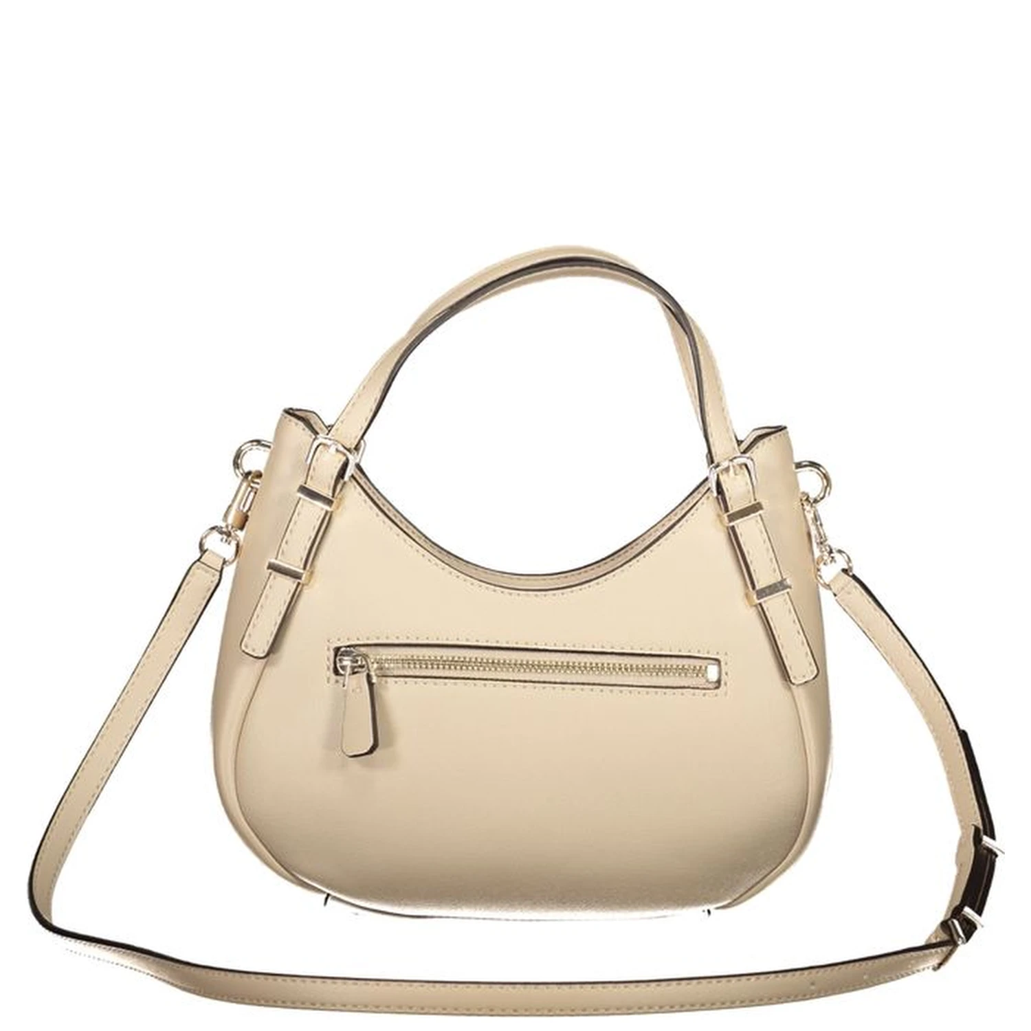 Beige Polyethylene Women Handbag