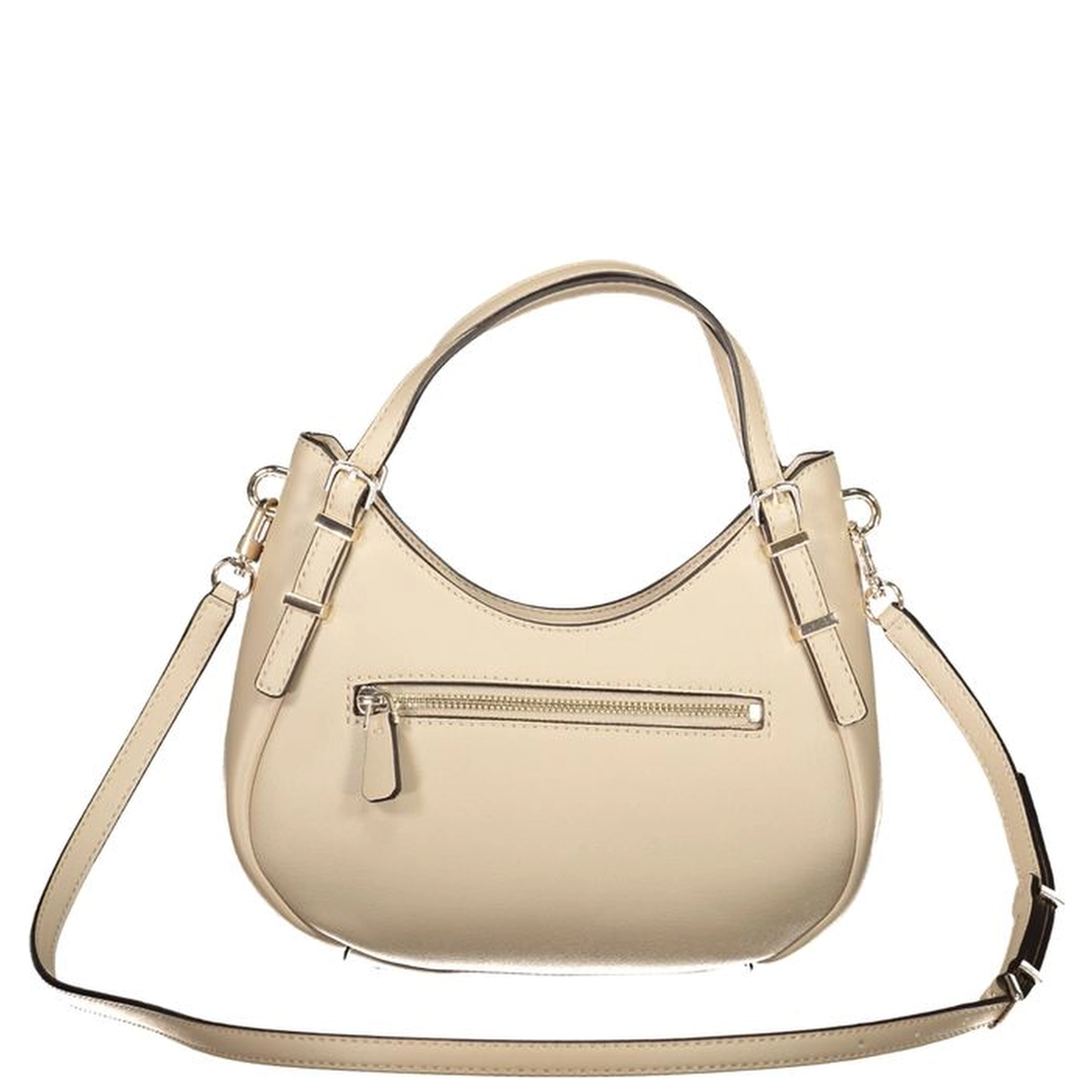 Beige Polyethylene Women Handbag