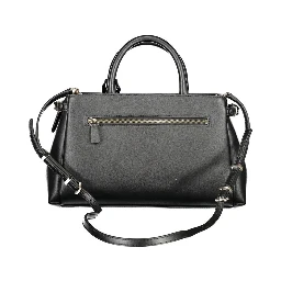 Black Polyethylene Women Handbag
