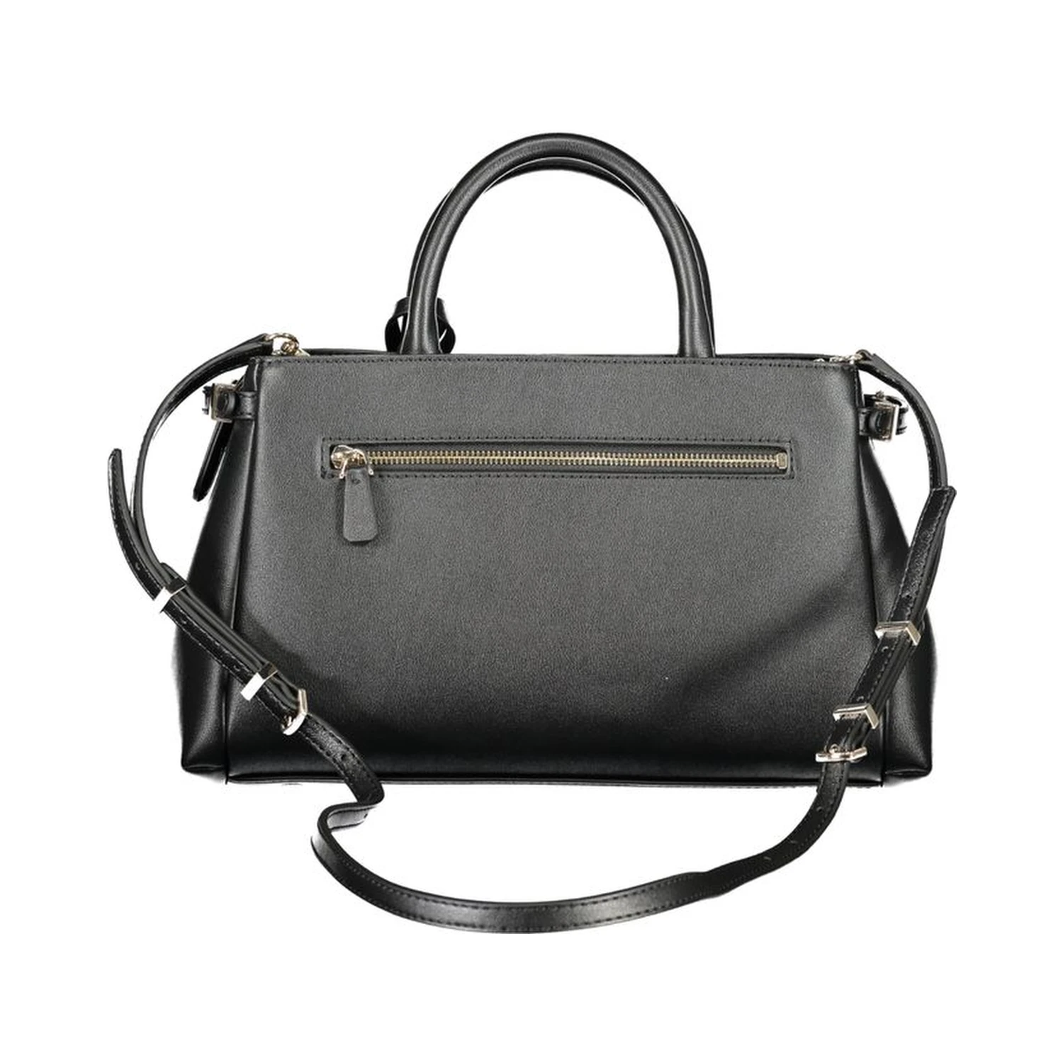 Black Polyethylene Women Handbag