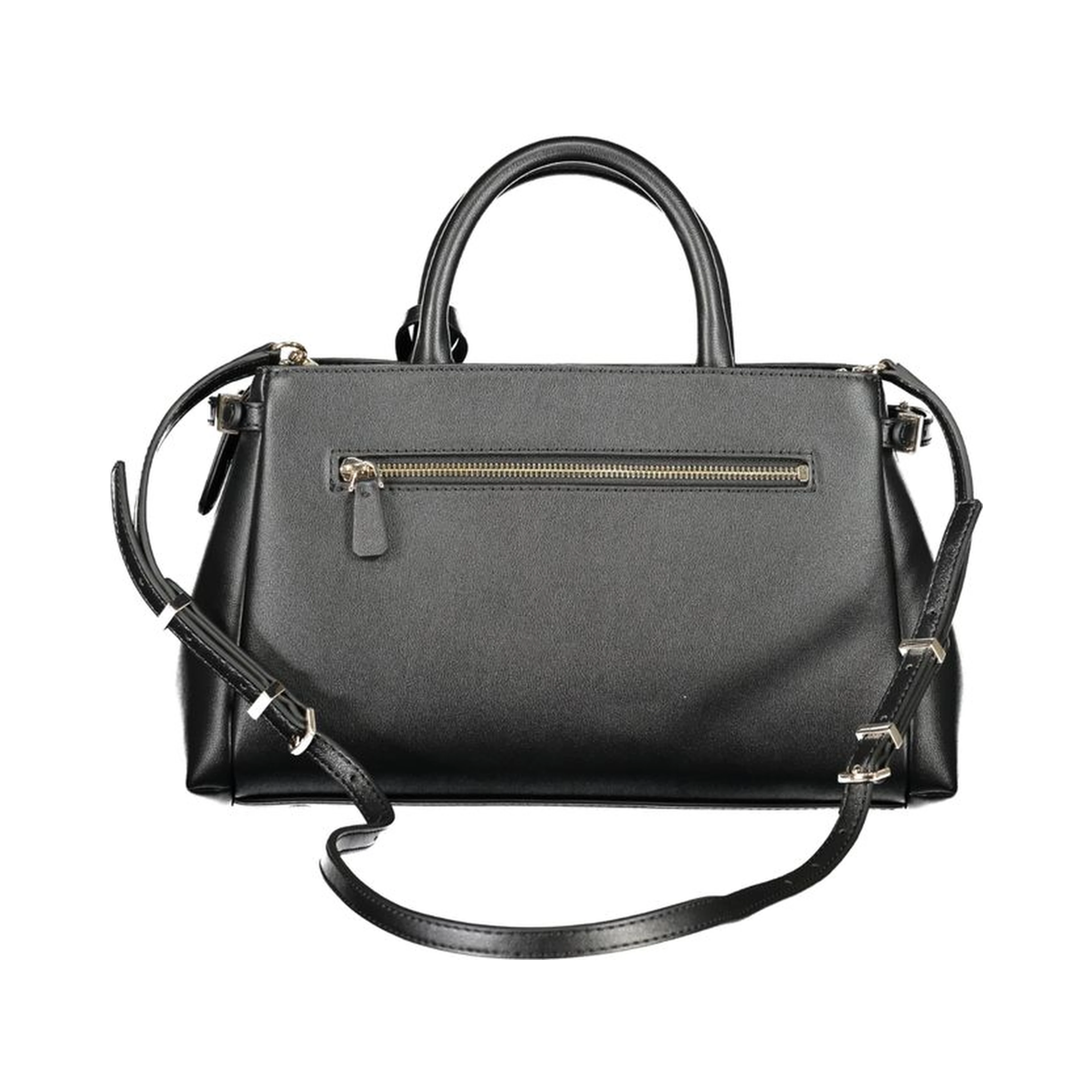 Black Polyethylene Women Handbag