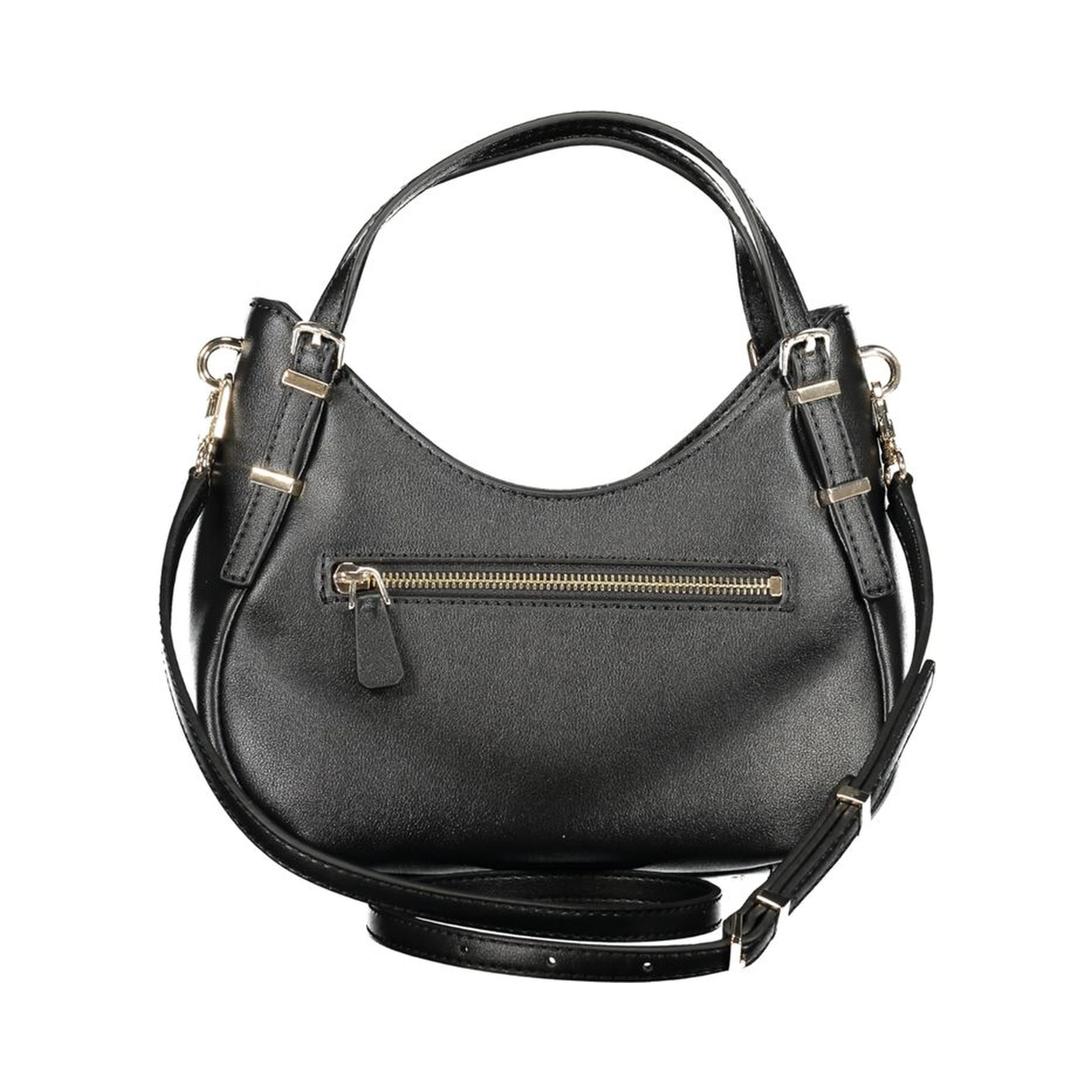 Black Polyethylene Women Handbag