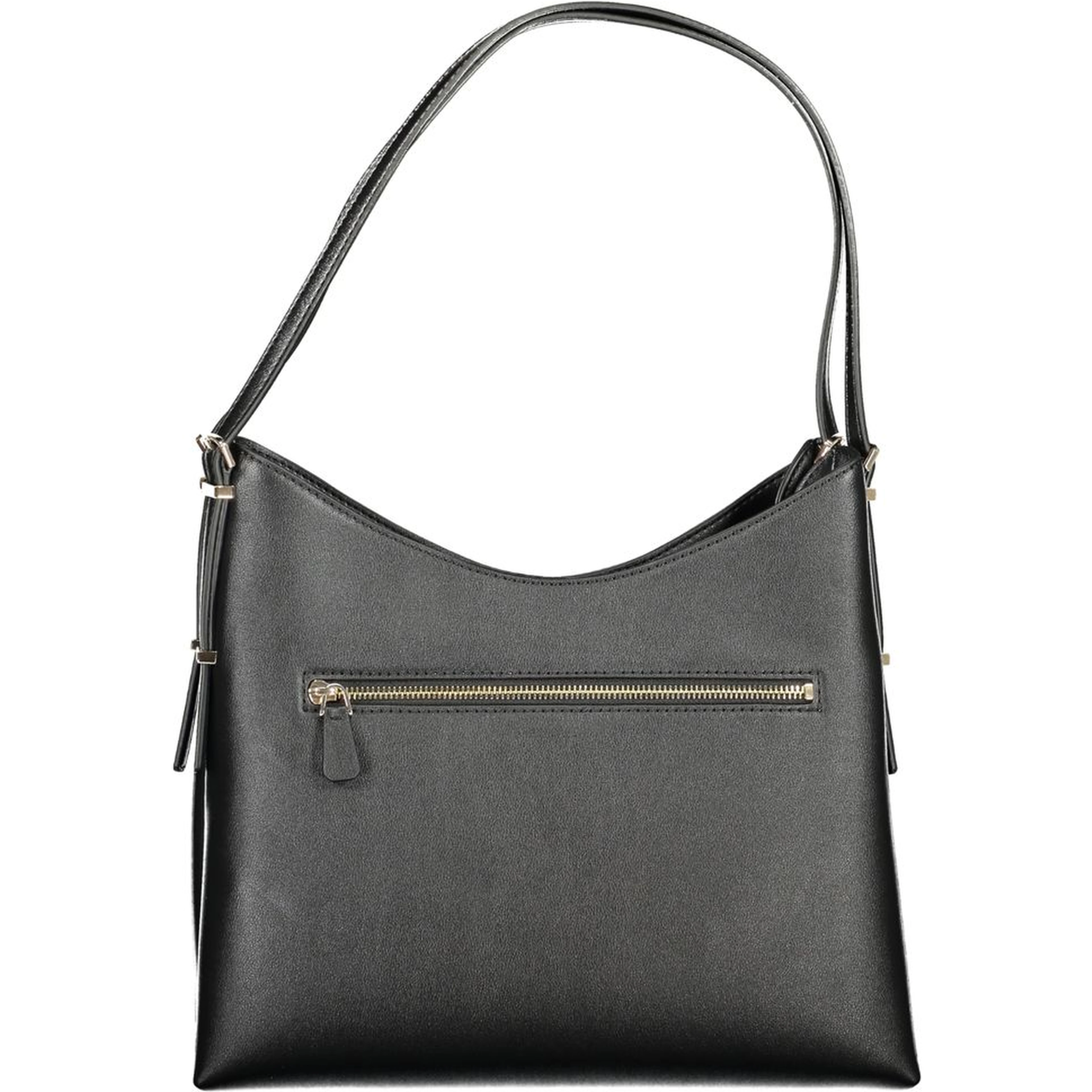 Black Polyethylene Women Handbag