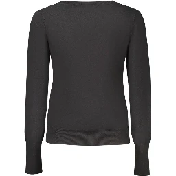 Black Viscose Women Cardigan