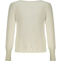 White Viscose Women Sweater