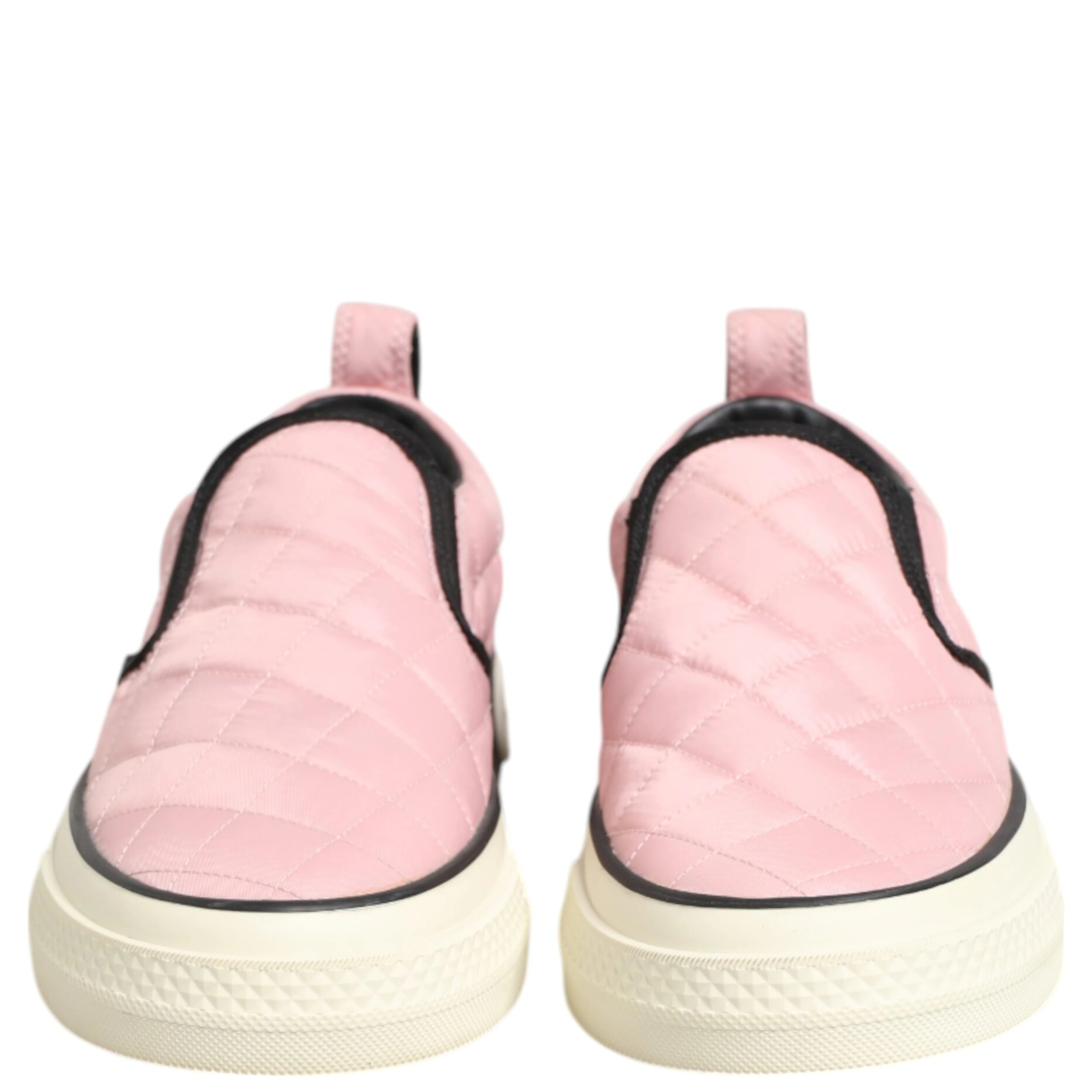 Pink Quilted Nylon Slip-On Sneaker Shoes