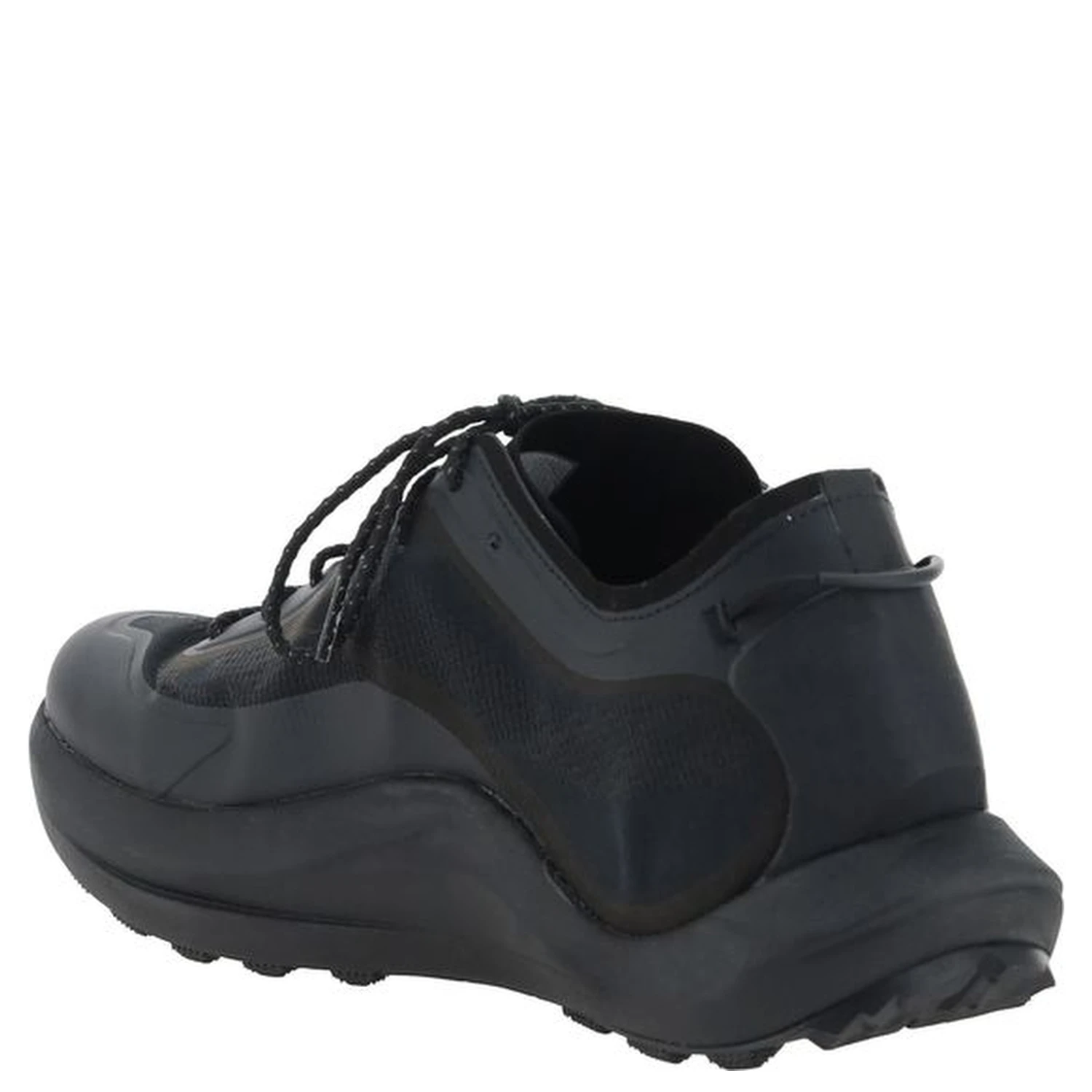 Black Rubber Athletic Sneakers