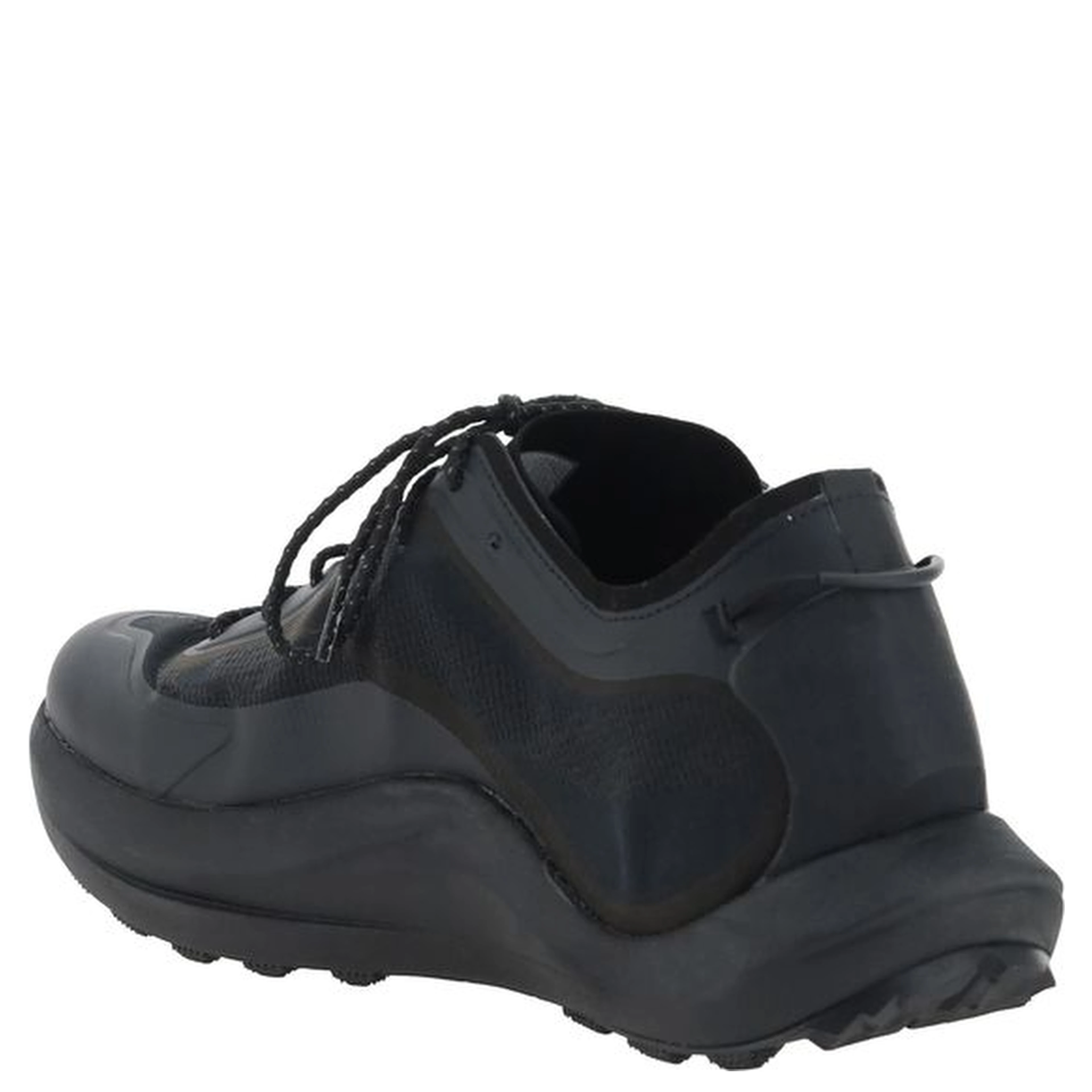 Black Rubber Athletic Sneakers