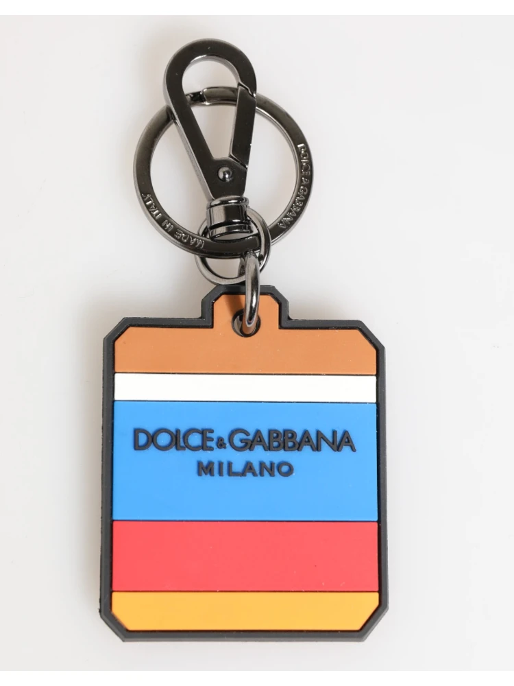 Multicolor DG Rubber Logo Silver Men's Keychain Keyring alternative
