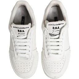 White Miami Leather Low Top Sneakers Shoes