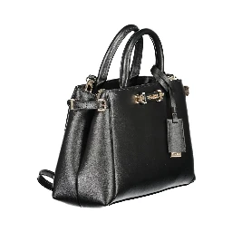 Black Polyethylene Women Handbag