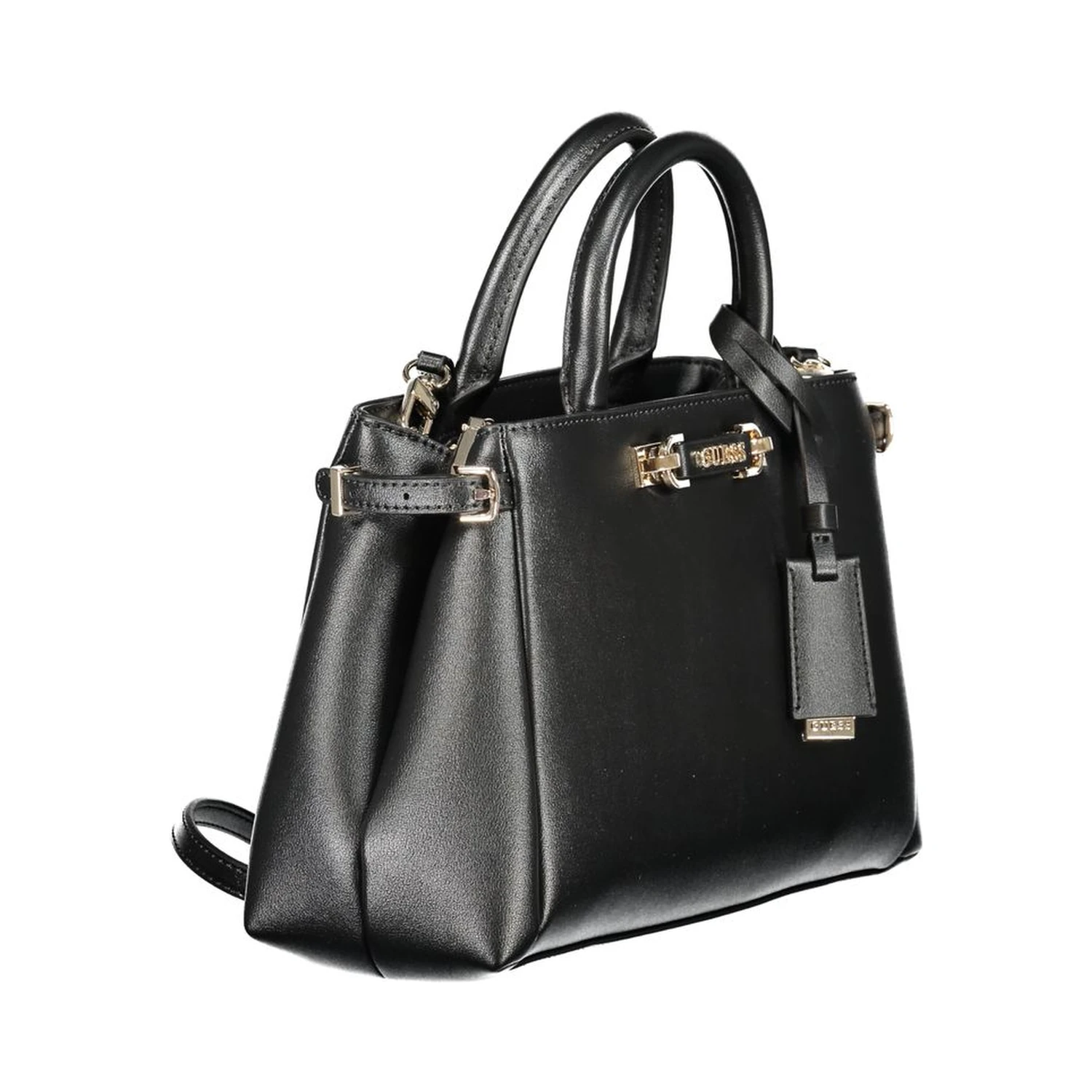 Black Polyethylene Women Handbag