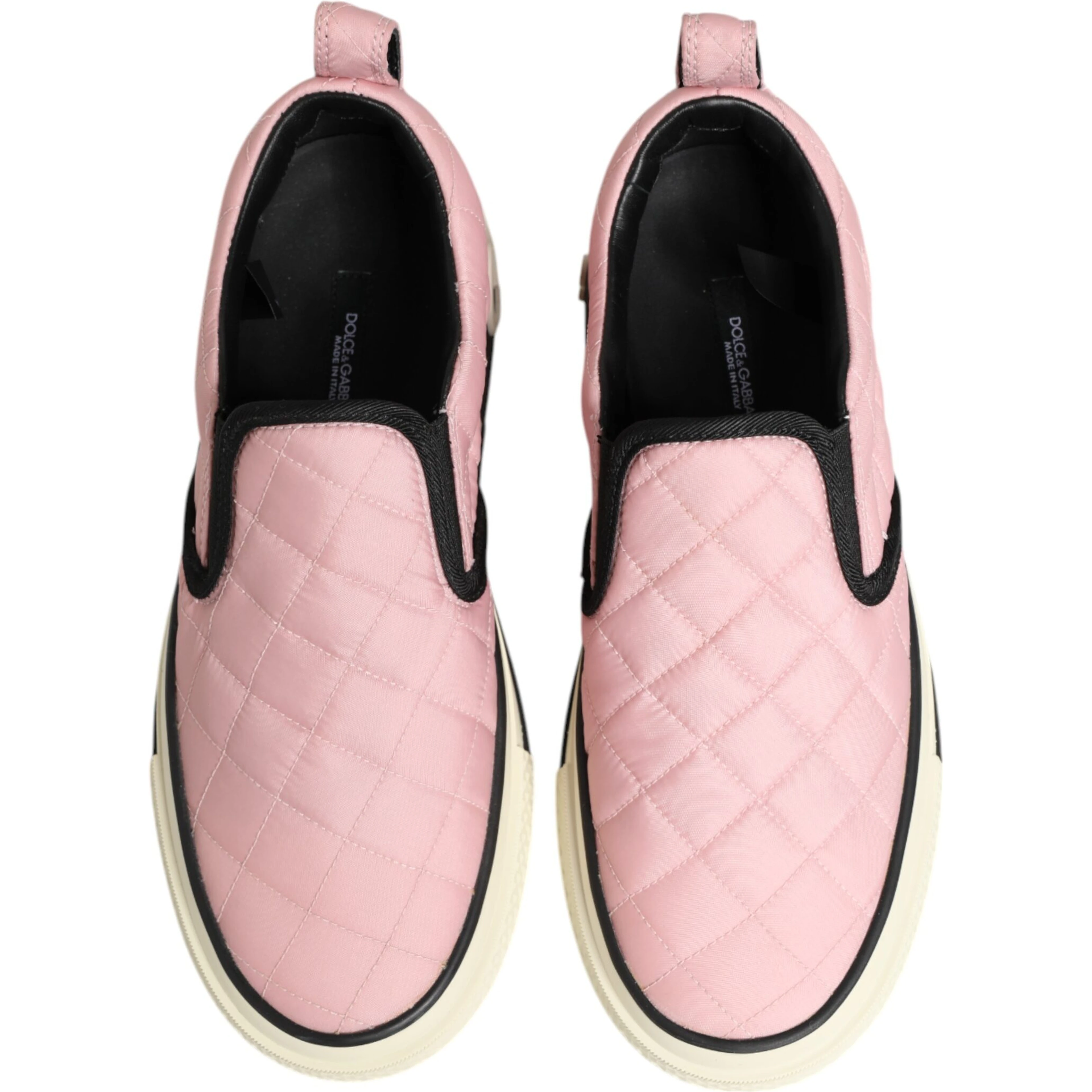 Pink Quilted Nylon Slip-On Sneaker Shoes