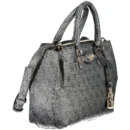 Black Polyethylene Women Handbag