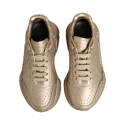 Gold Leather Daymaster Women Sneaker Shoes